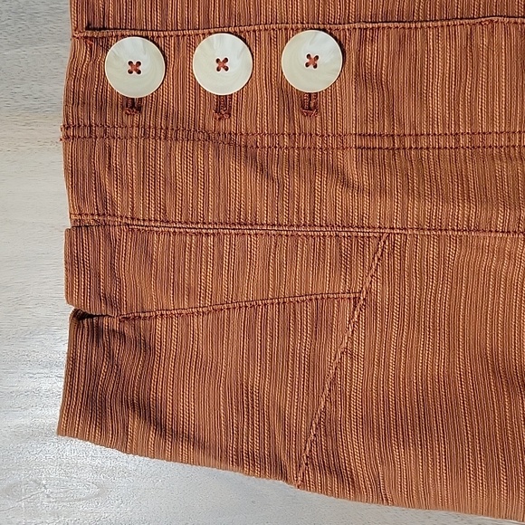 Free People orange/pink button up mini skirt NWOT - Picture 3 of 10